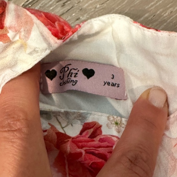 Adorable Phi Clothing Rosette Bubble Romper Bows 3T years - Picture 3 of 3